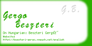 gergo beszteri business card